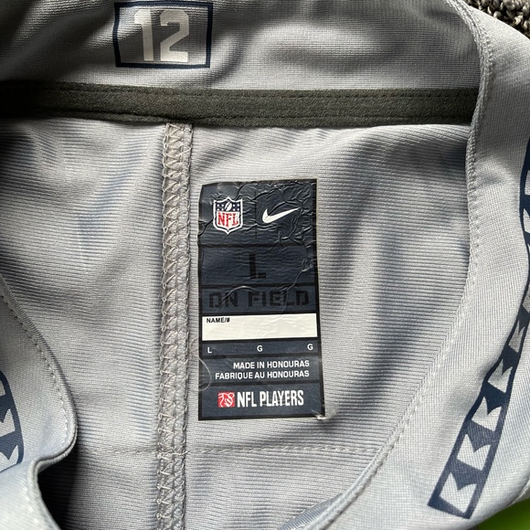 Seattle Seahawks Jersey Mens Large Russel Wilson #3 Gray Nike on Field NFL - Picture 3 of 5